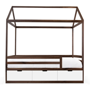 Domo Zen Canopy Bed with Drawers and Rails