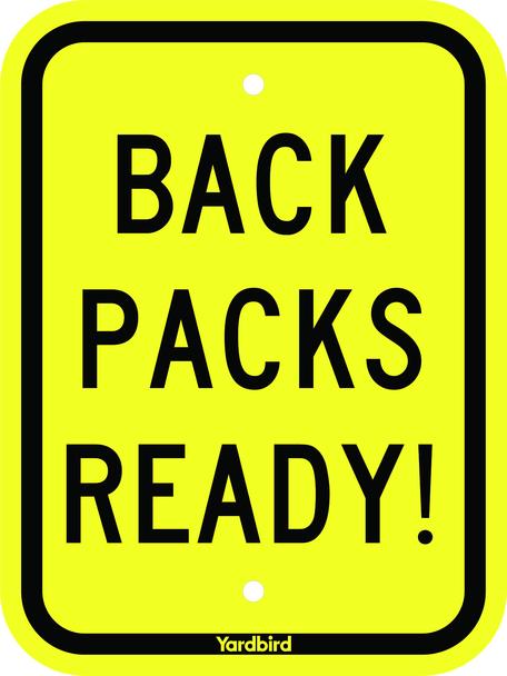 Backpacks Ready Sign