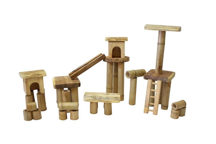 Bamboo Building Set with Houses