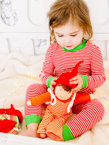 Baby And Kid Long Johns - Holiday Candy Cane Stripe