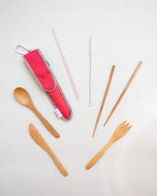 Load image into Gallery viewer, Reusable Utensil Kit - Choose Your Straw Color
