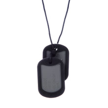 Load image into Gallery viewer, Chewbeads Dog Tag Teething Necklace - Black
