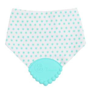 CB GO by Chewbeads Baby Cotton Drool Bib with 100% Silicone Teether