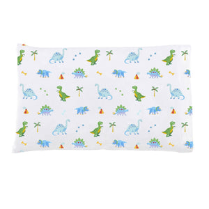 Dinosaur Land 100% Organic Cotton Flannel Pillow Case