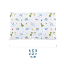 Load image into Gallery viewer, Dinosaur Land 100% Organic Cotton Flannel Pillow Case
