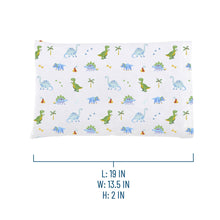 Load image into Gallery viewer, Dinosaur Land 100% Organic Cotton Flannel Toddler Pillow Case
