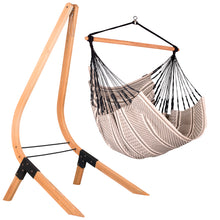 Load image into Gallery viewer, Vela Caramel - FSC Certified Spruce Stand for Basic Hammock Chairs
