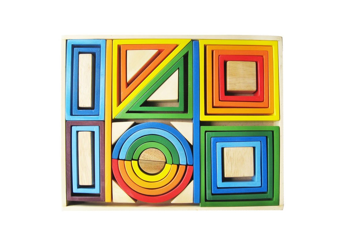 Rainbow Nesting Blocks – The Brain Possible®