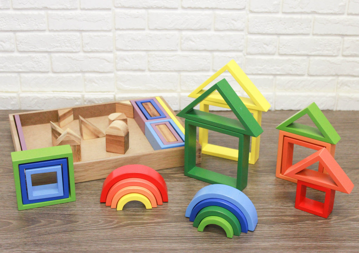 Rainbow Nesting Blocks – The Brain Possible®