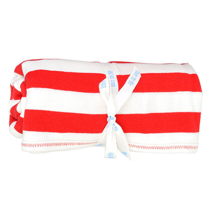 Red & White Stripe Receiving Blanket