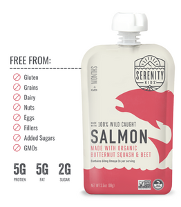 Wild Caught Salmon with Organic Butternut Squash & Beet Baby Food