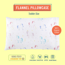 Load image into Gallery viewer, Unicorn 100% Organic Cotton Toddler Pillow Case
