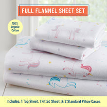 Load image into Gallery viewer, Unicorn 100% Organic Cotton Flannel Sheet Set
