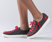 Load image into Gallery viewer, Kids&#39; Black &amp; Red Billy Classic Lace Lows
