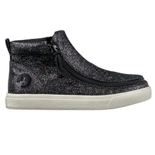 Load image into Gallery viewer, Kids&#39; Black Glitter Billy Mid Tops
