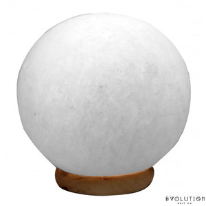 White Sphere Crystal Salt Lamp