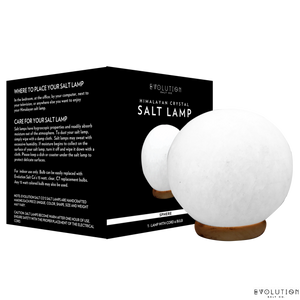 White Sphere Crystal Salt Lamp